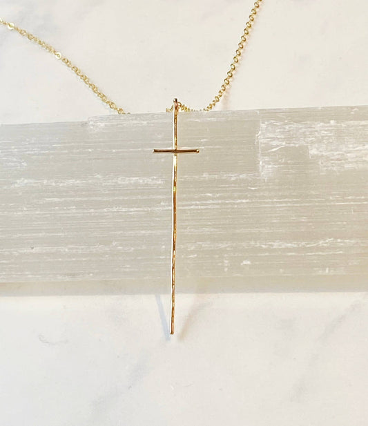 Modern Cross Necklace -14kt Gold Filled