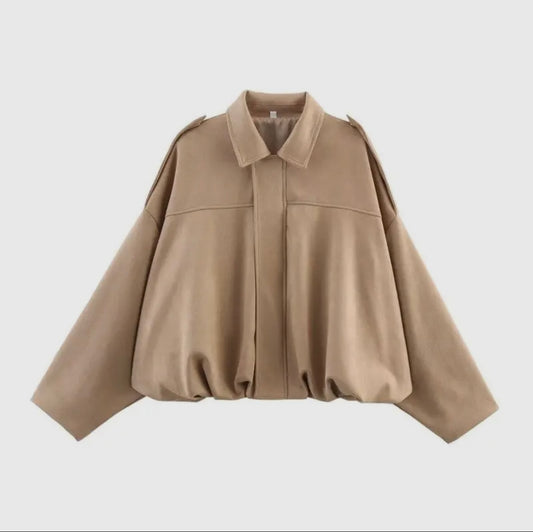 Suede Notch Collar Jacket