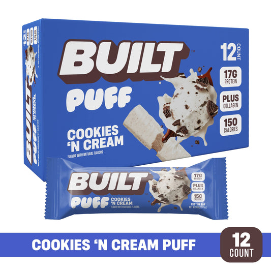 BUILT Puff Protein Bars - Cookies 'N Cream