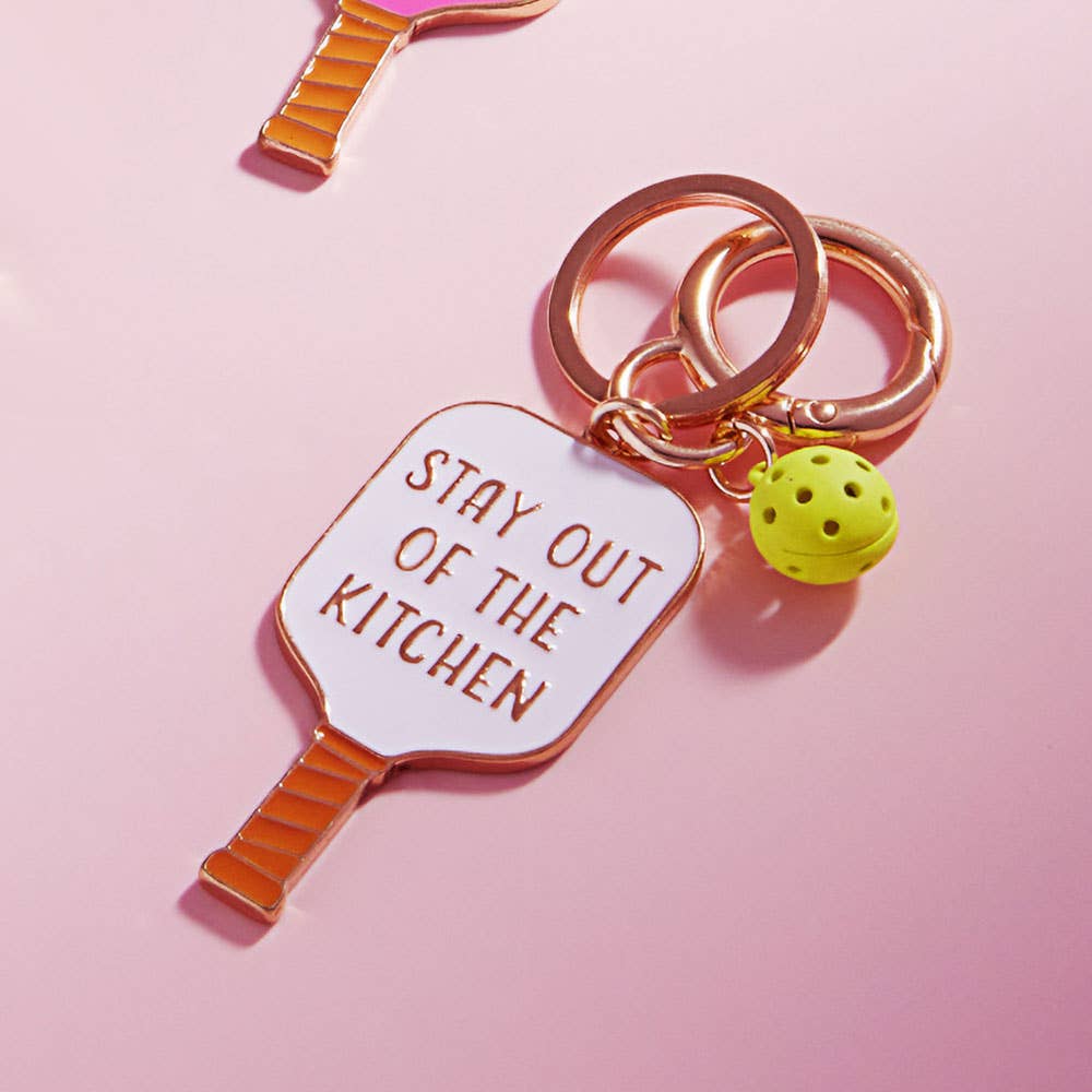 STAY OUT OF THE KITCHEN Pickleball Bag Charm - Pink