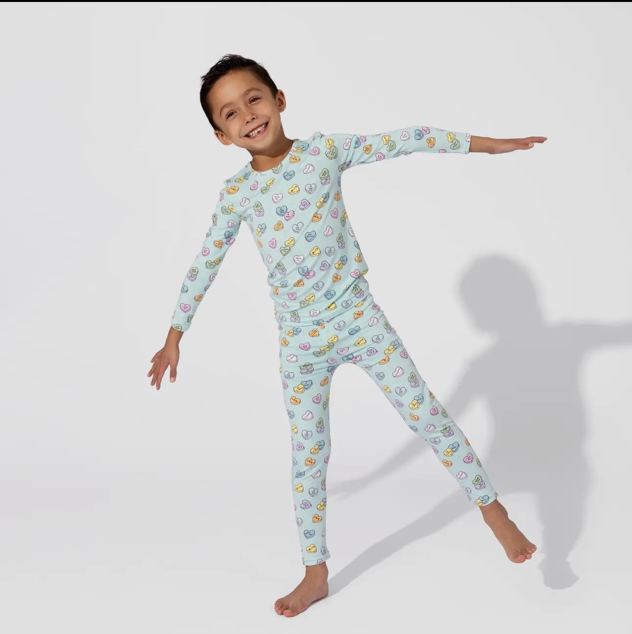 Candy Hearts Pajamas-Blue