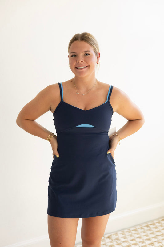 Align Layered Dress - Club Blue/Ocean Wave