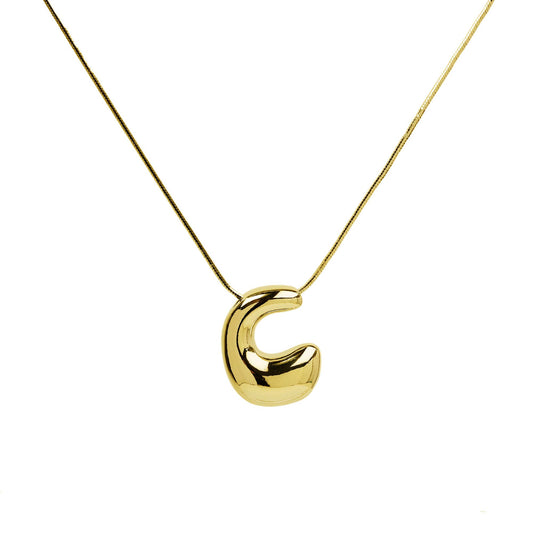 Initial Waterdrop 18K Gold - C