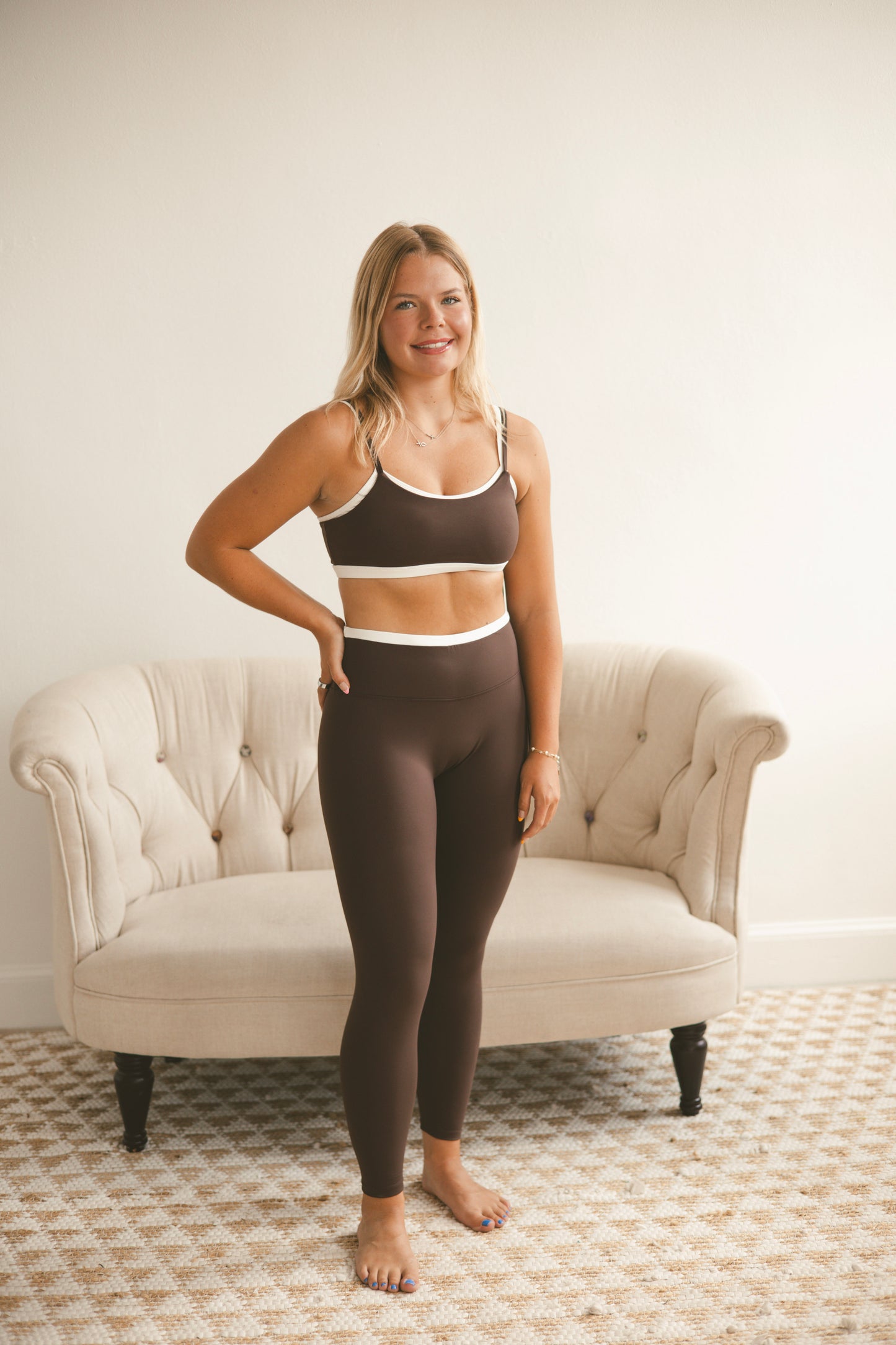 Chocolate Double Layered Sports Bra