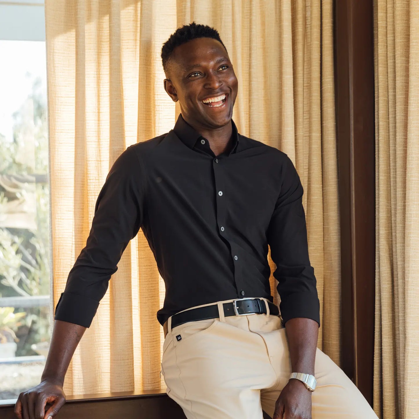 Leeward LS Dress Shirt - Black