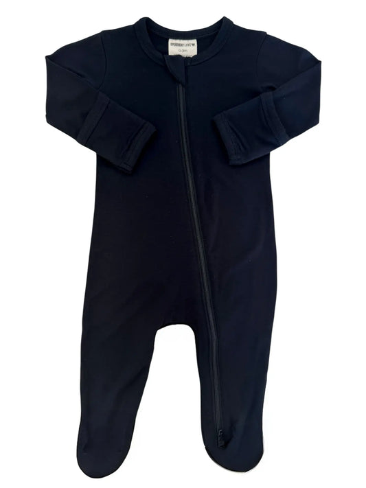 2-Way Zip Footie - Black