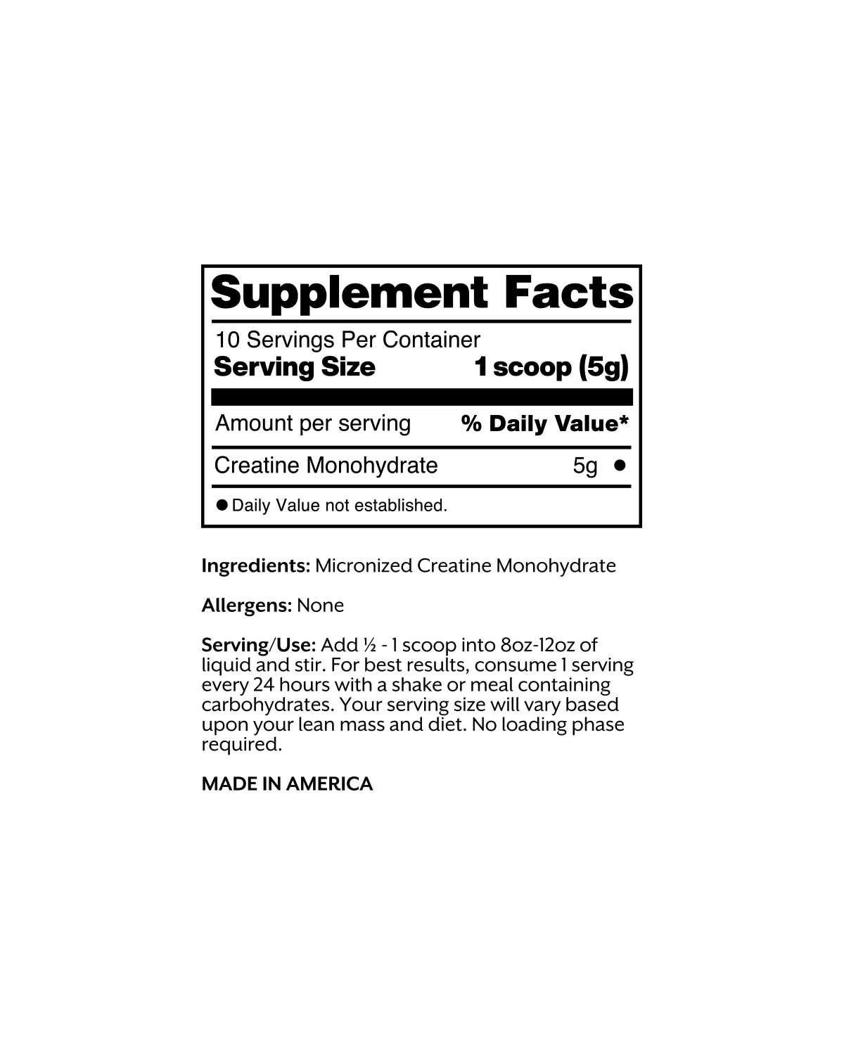 Non-GMO Creatine: 30ct