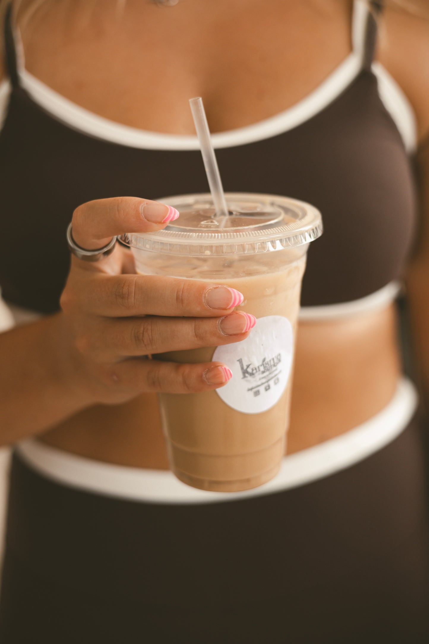 Chocolate Double Layered Sports Bra