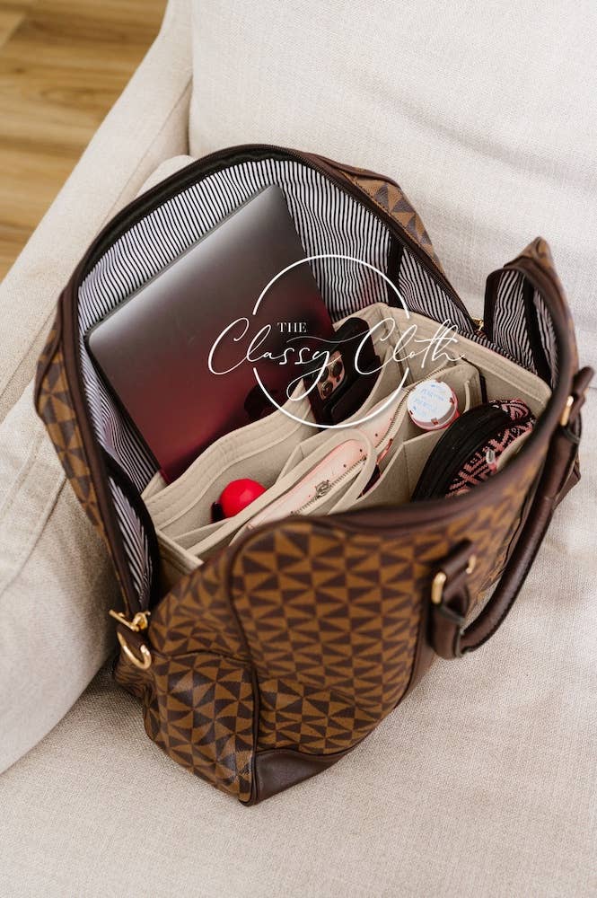 Tote Bag Purse Organizer Insert - Nude