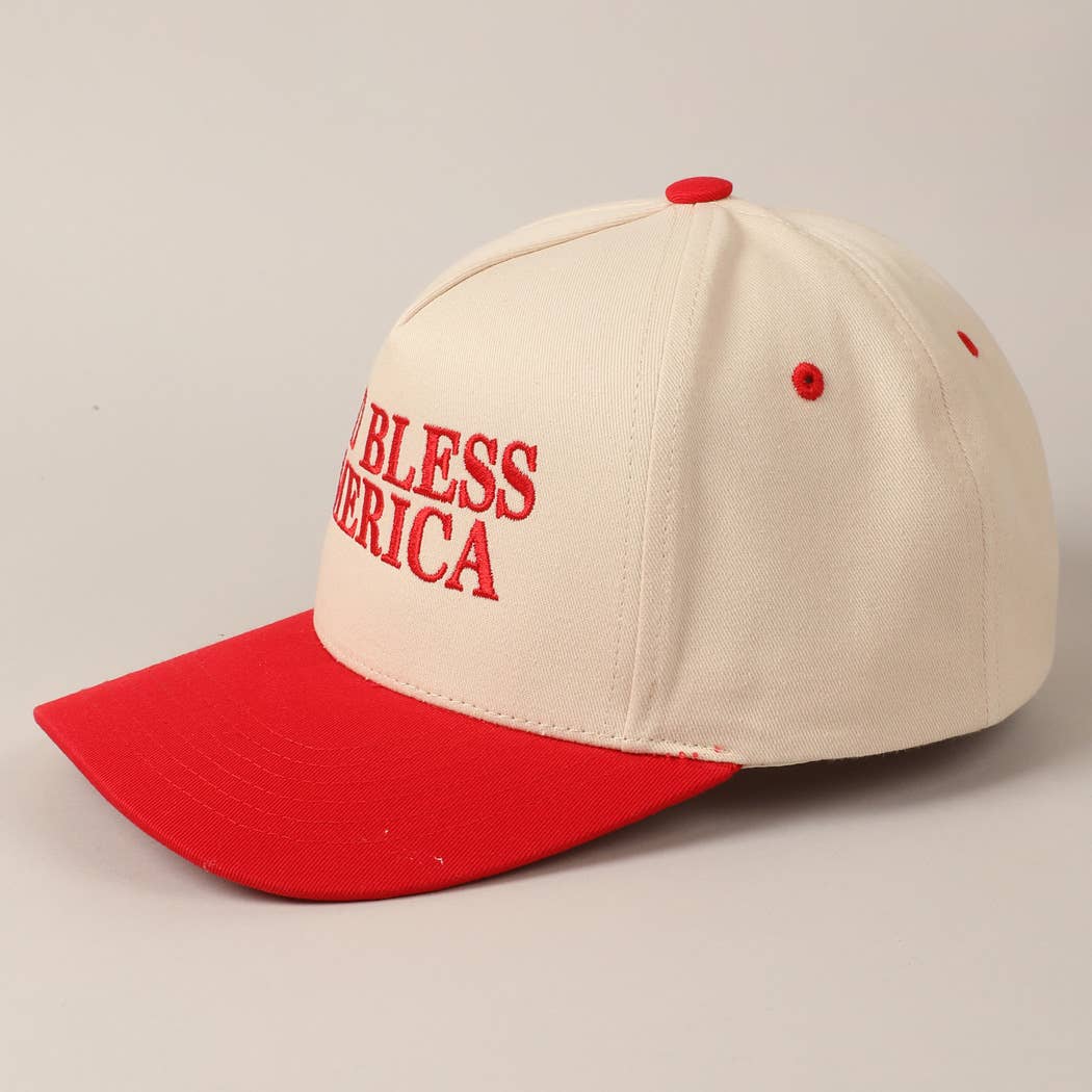 God Bless America Two-Tone Canvas Cap