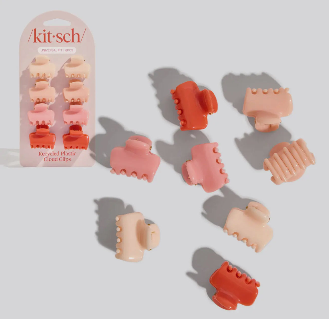 Recycled Mini Cloud Clips 8pc Set - Cherry Blossom