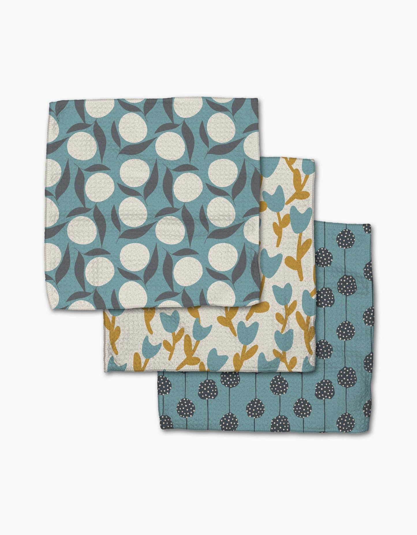 Polka Dot Blooms Dishcloth Set