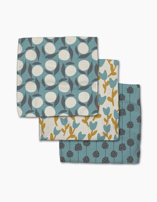 Polka Dot Blooms Dishcloth Set
