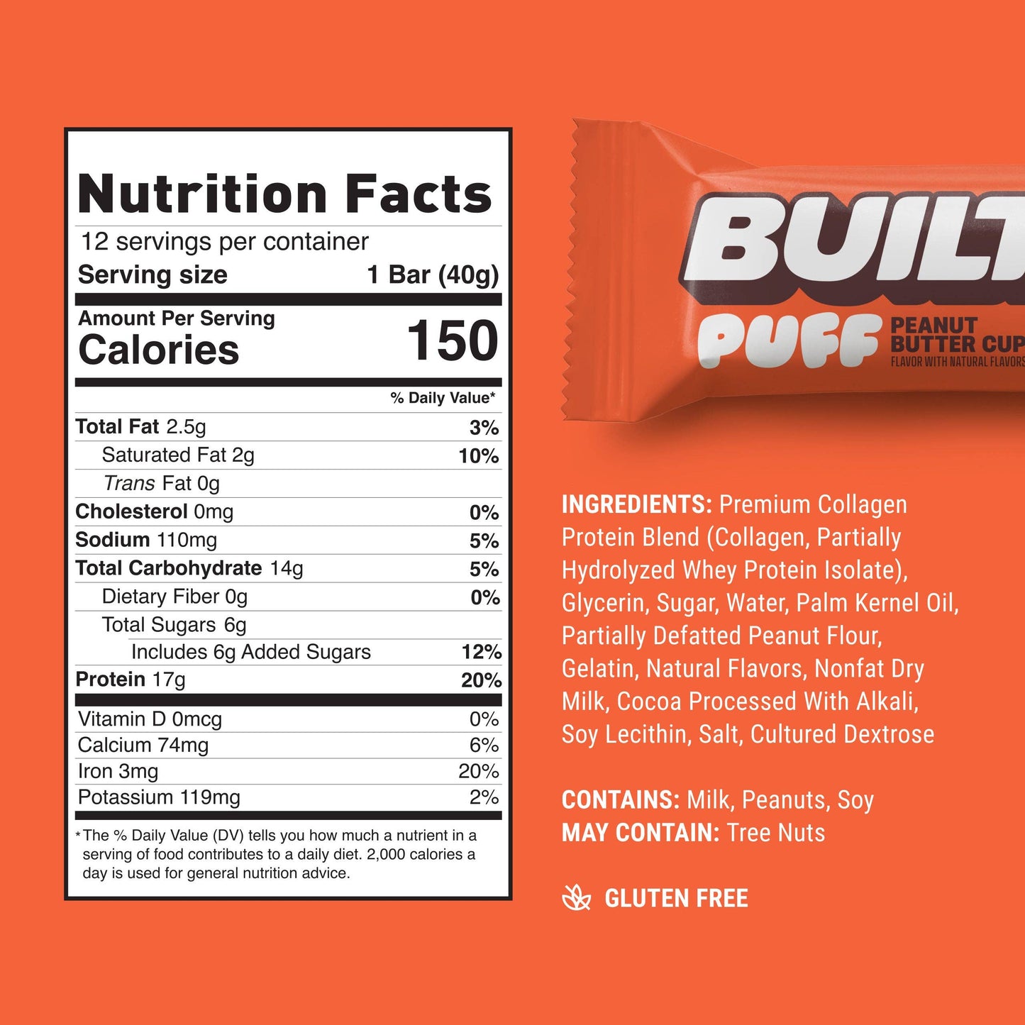 Built Puff Protein Bars - Peanut Butter Cup