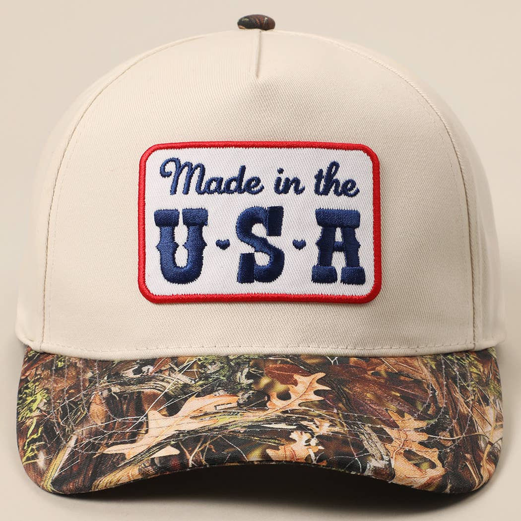 Made in the USA Patch Camo Trucker Hat