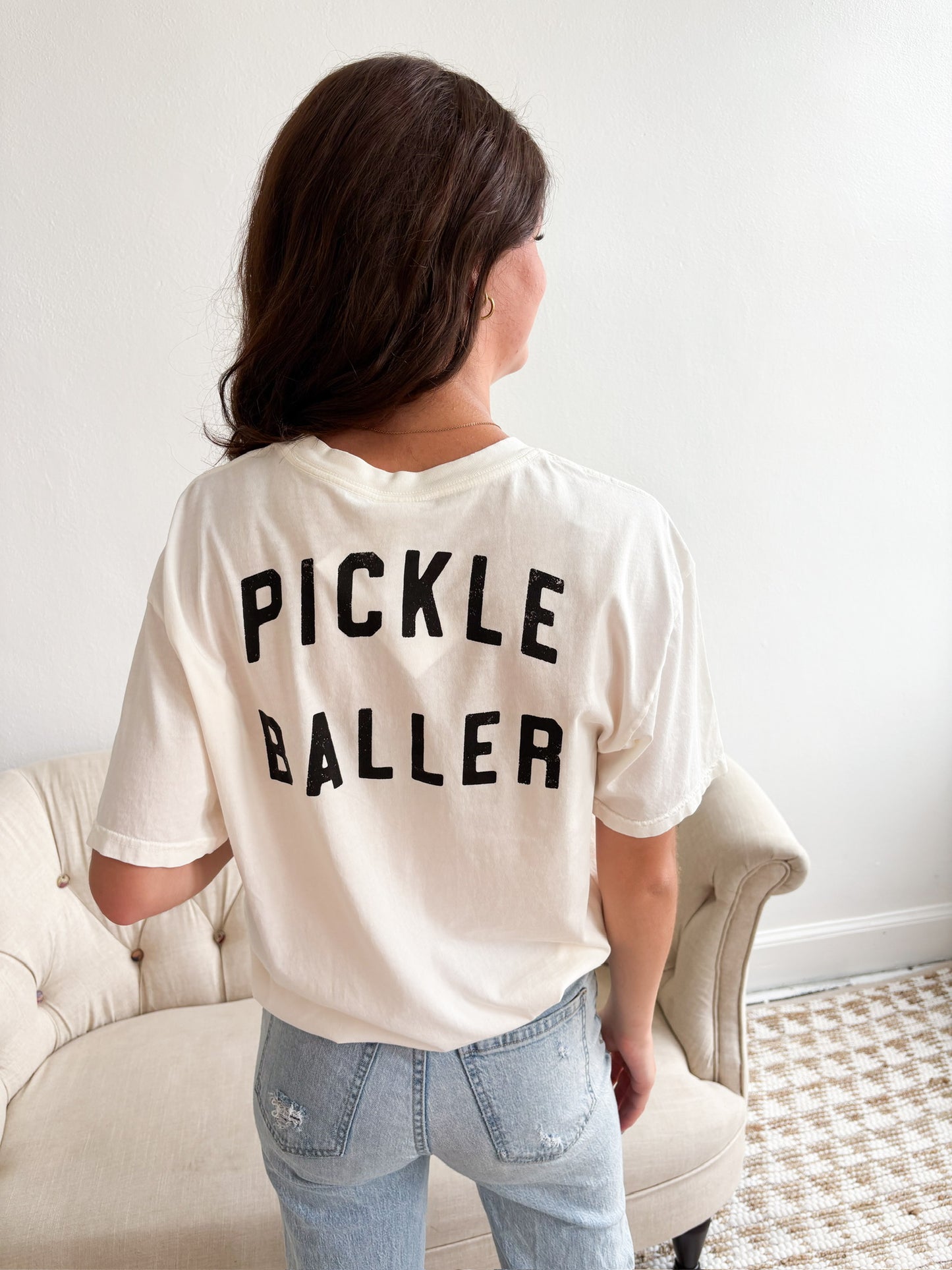 Pickle Baller Graphic Top - Cream