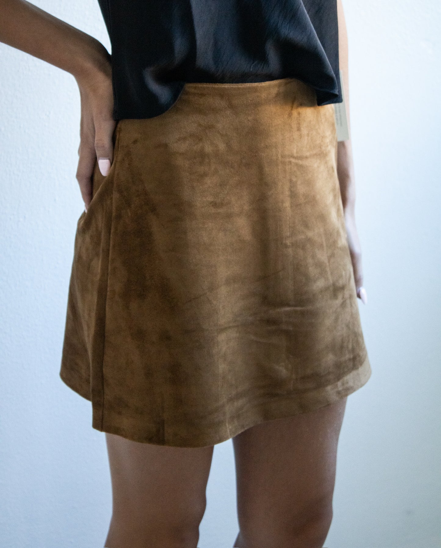 Ciera Suede Mini Skirt - Coconut