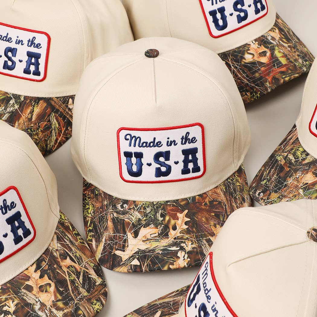 Made in the USA Patch Camo Trucker Hat