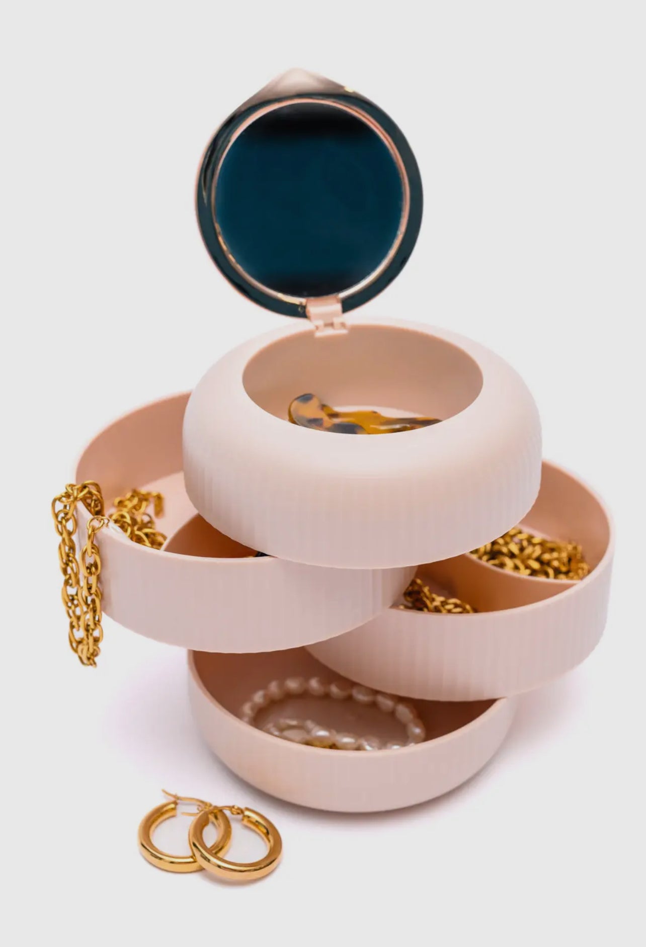 Luxe Spiral Jewelry Case - Pink