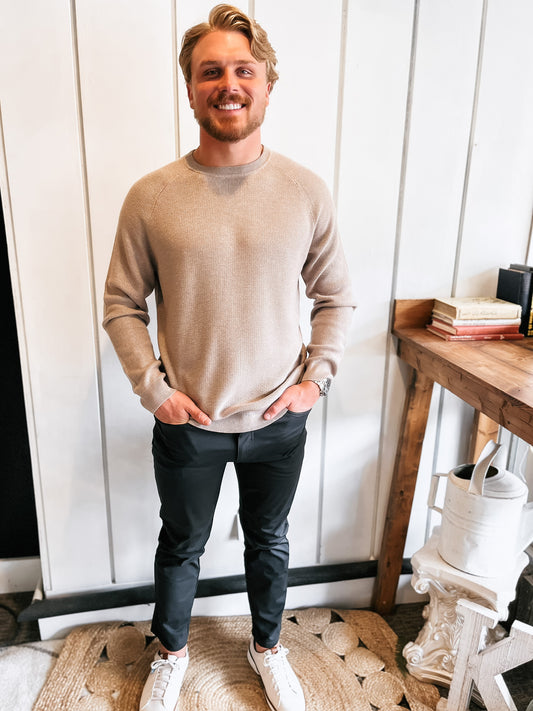 Cassady Crewneck Sweater - Vintage Khaki Heather