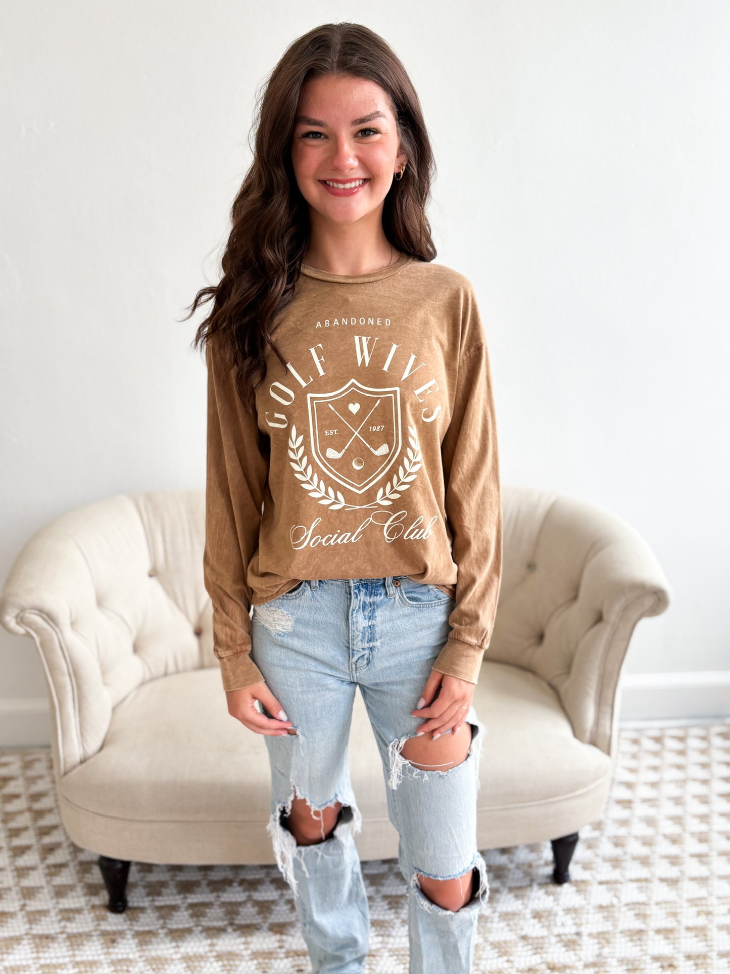 Golf Wives LS Graphic - Toast