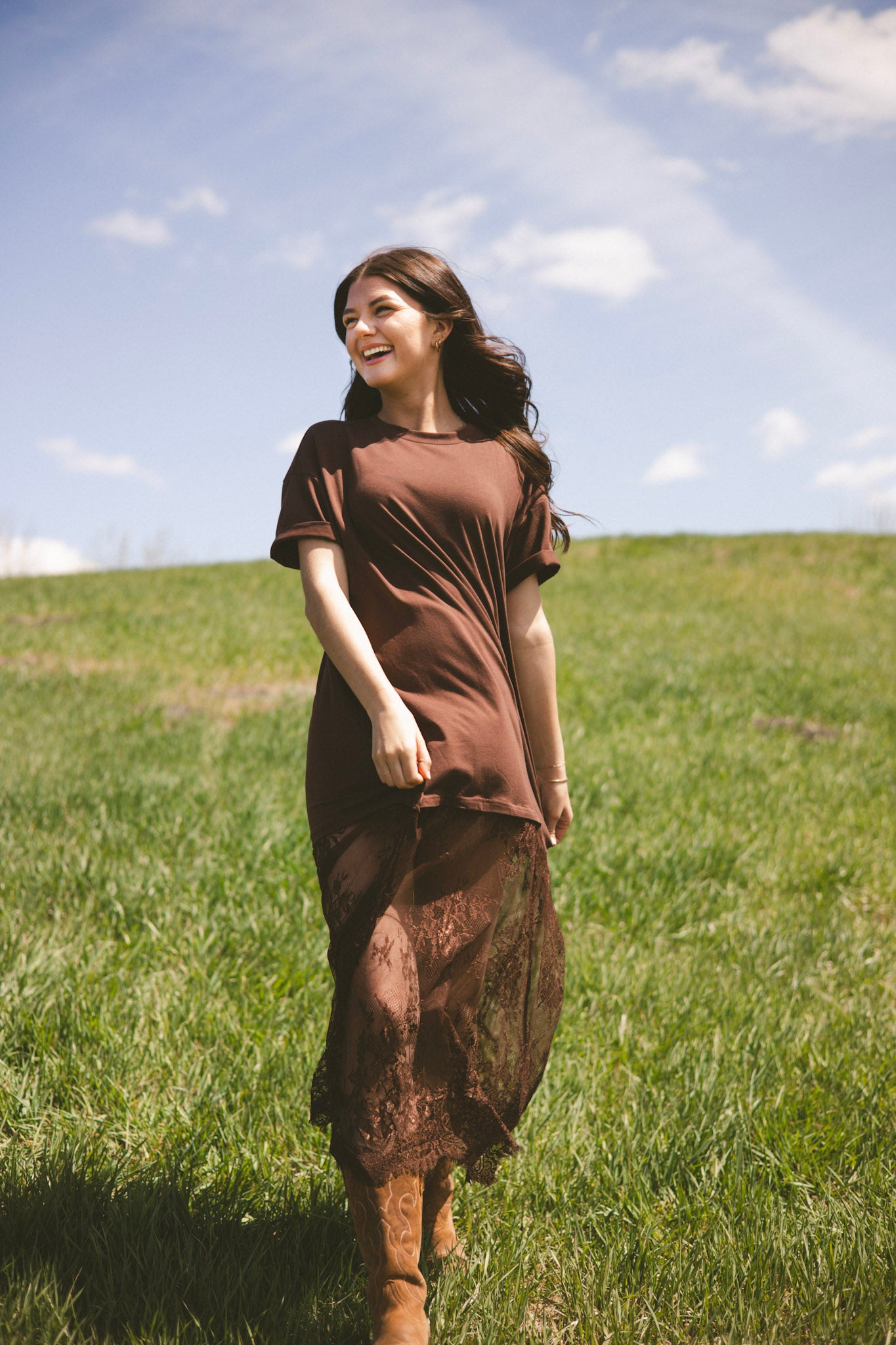 Sandalwood Floral Lace Maxi Dress