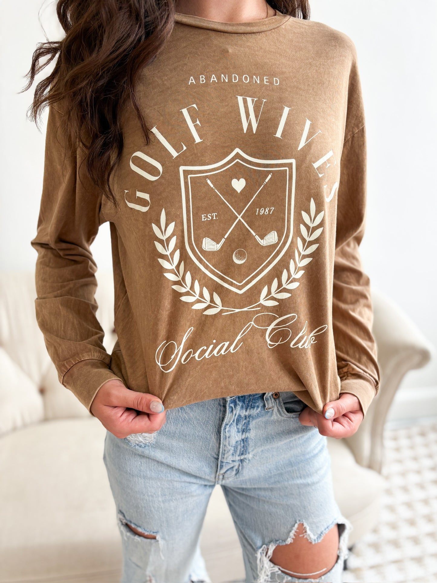 Golf Wives LS Graphic - Toast