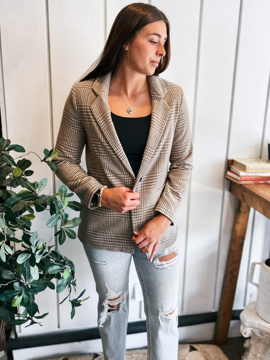 Anna Plaid Blazer