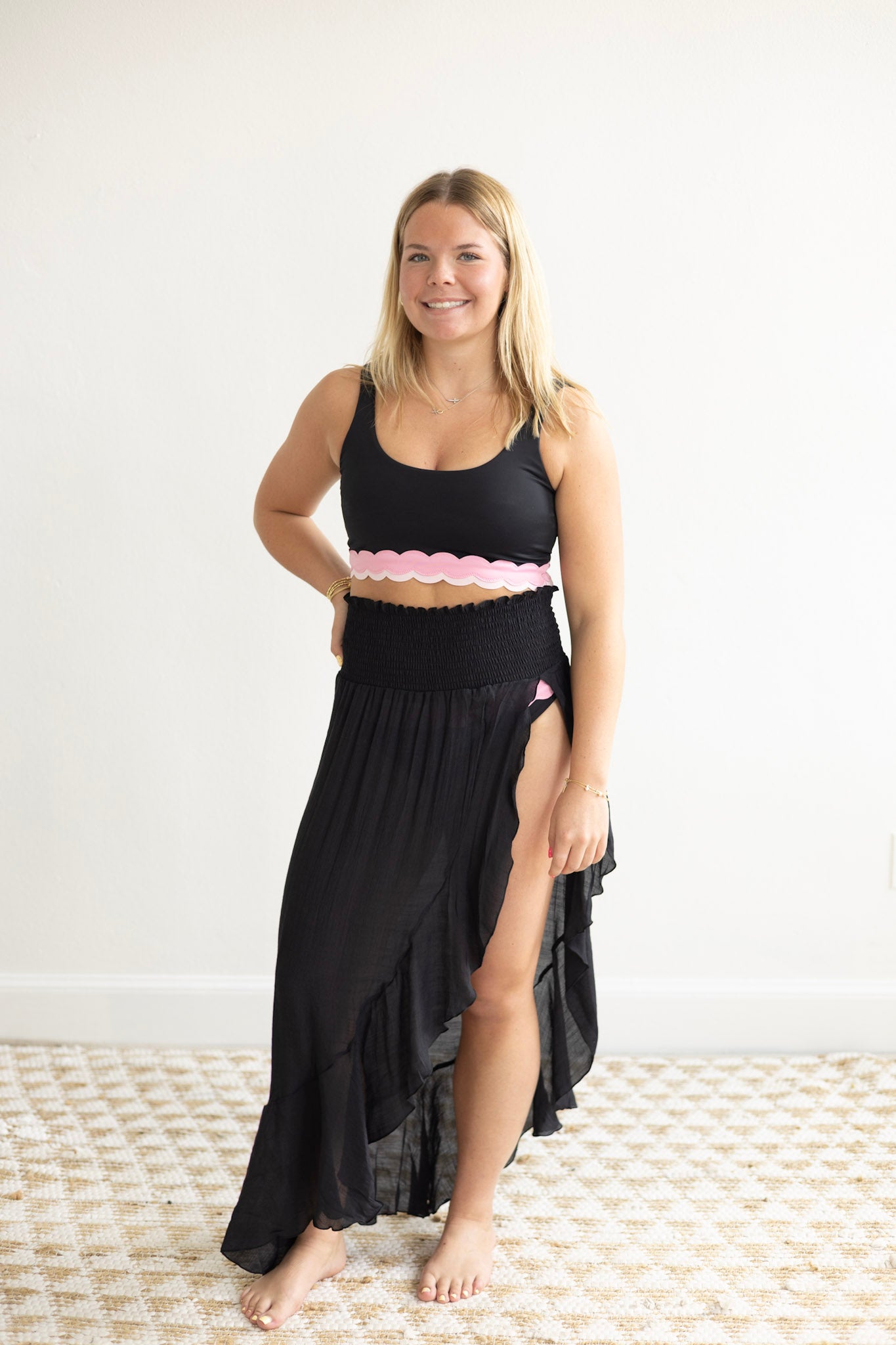 Black Beach Maxi Skirt