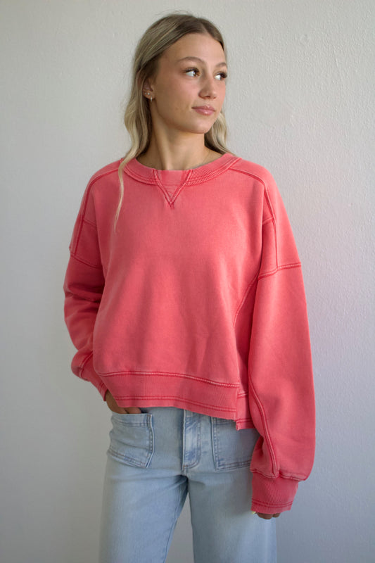 Intercept Pullover - Hibiscus