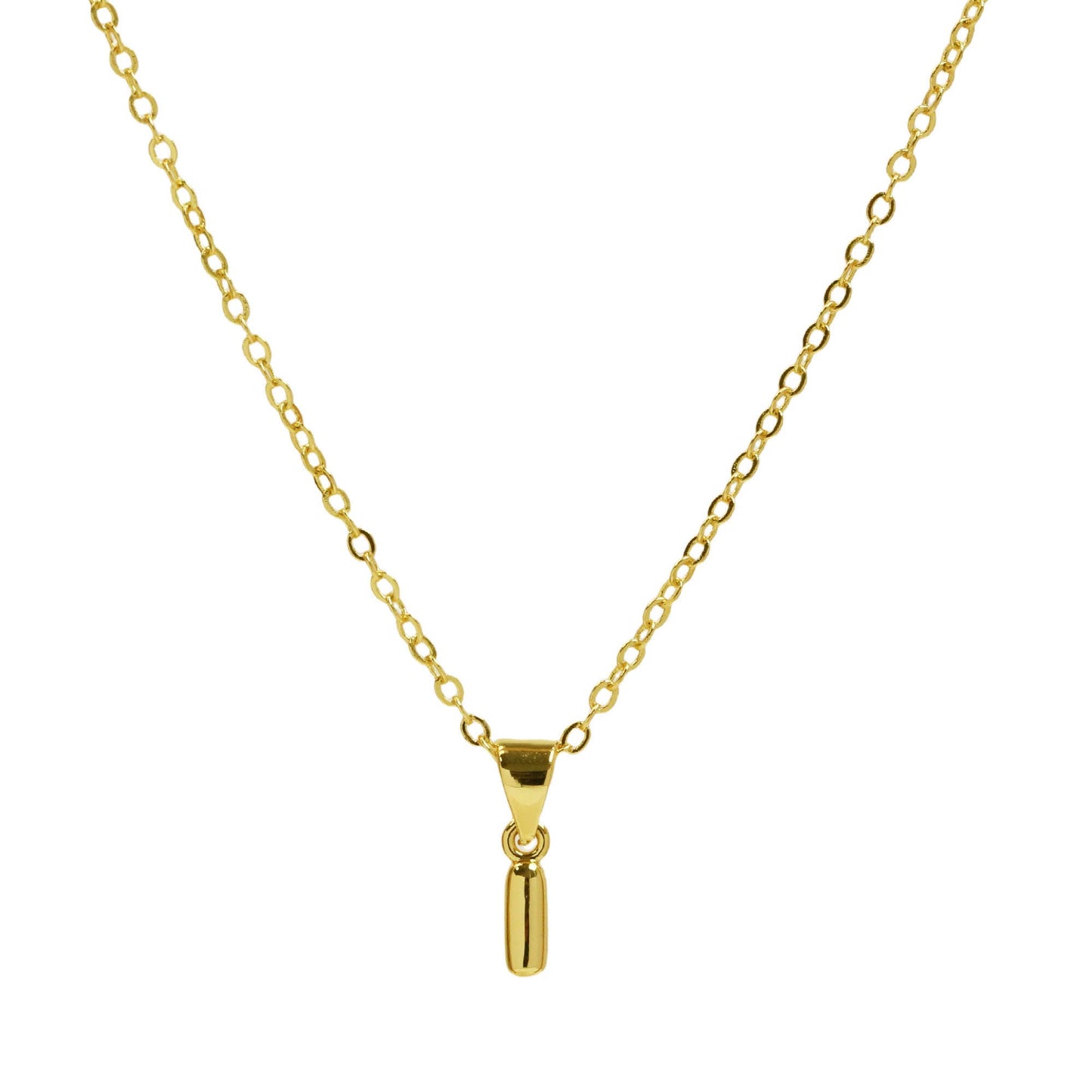 Initial Mini Balloon Bubble 18K Gold Necklace: H