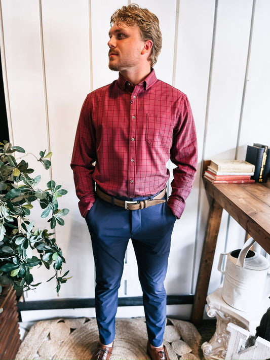 City Flannel -  Garnet Plaid