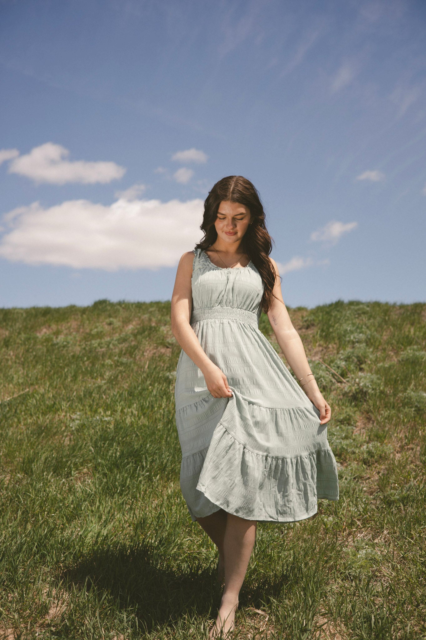 Sage Sleeveless Midi Dress
