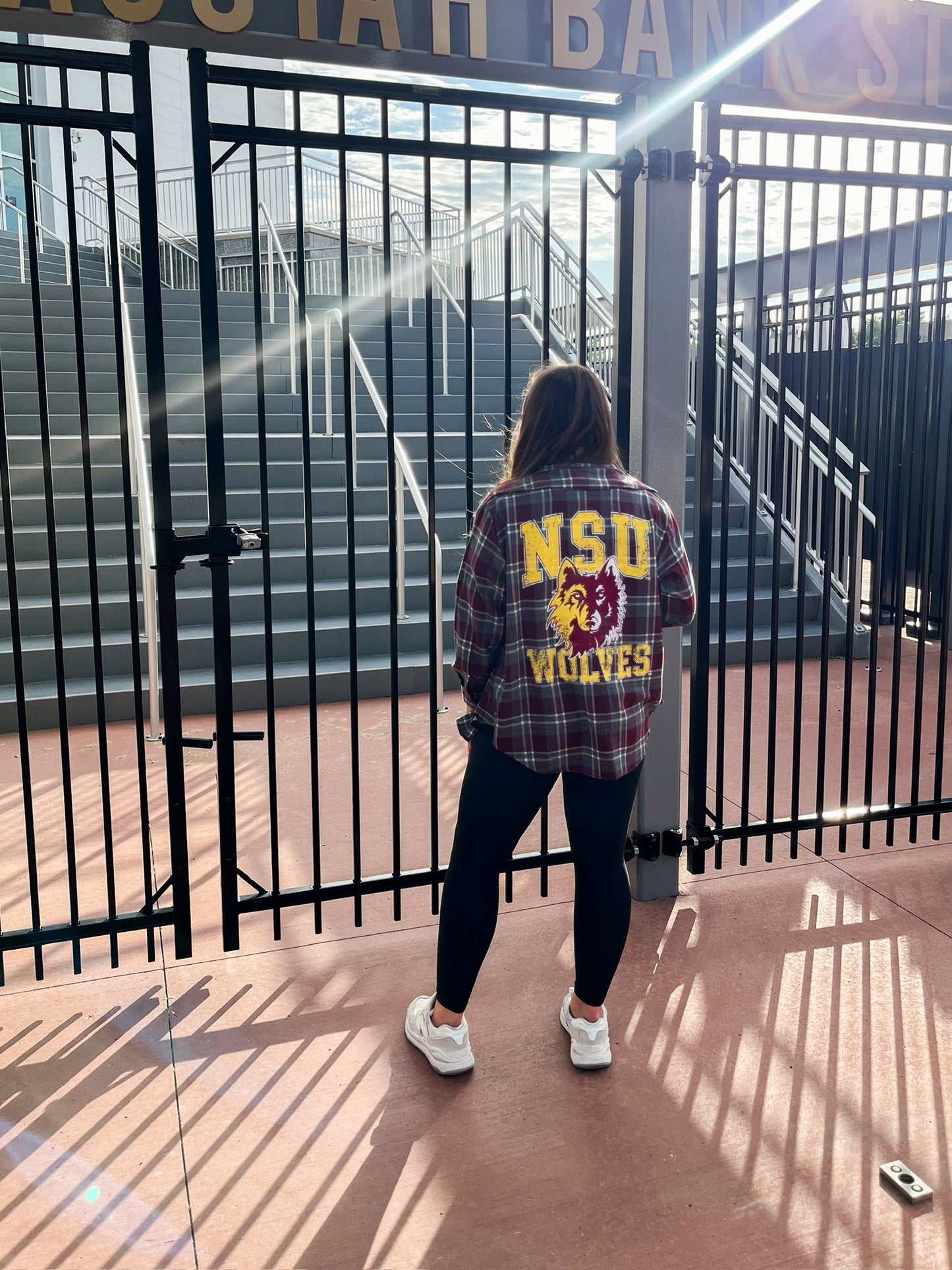 NSU Meyer Plaid - Maroon/Grey/White