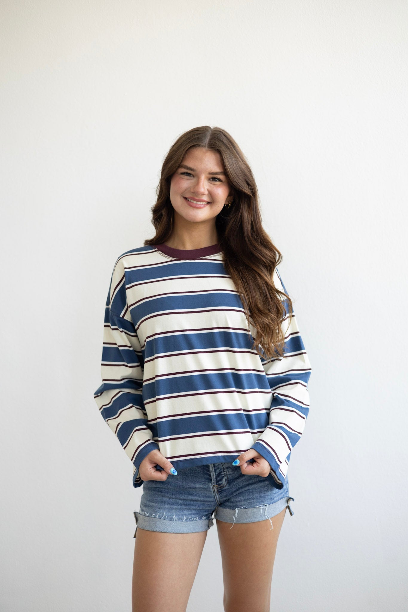 Salinas Easy LS Tee - Cove Stripe