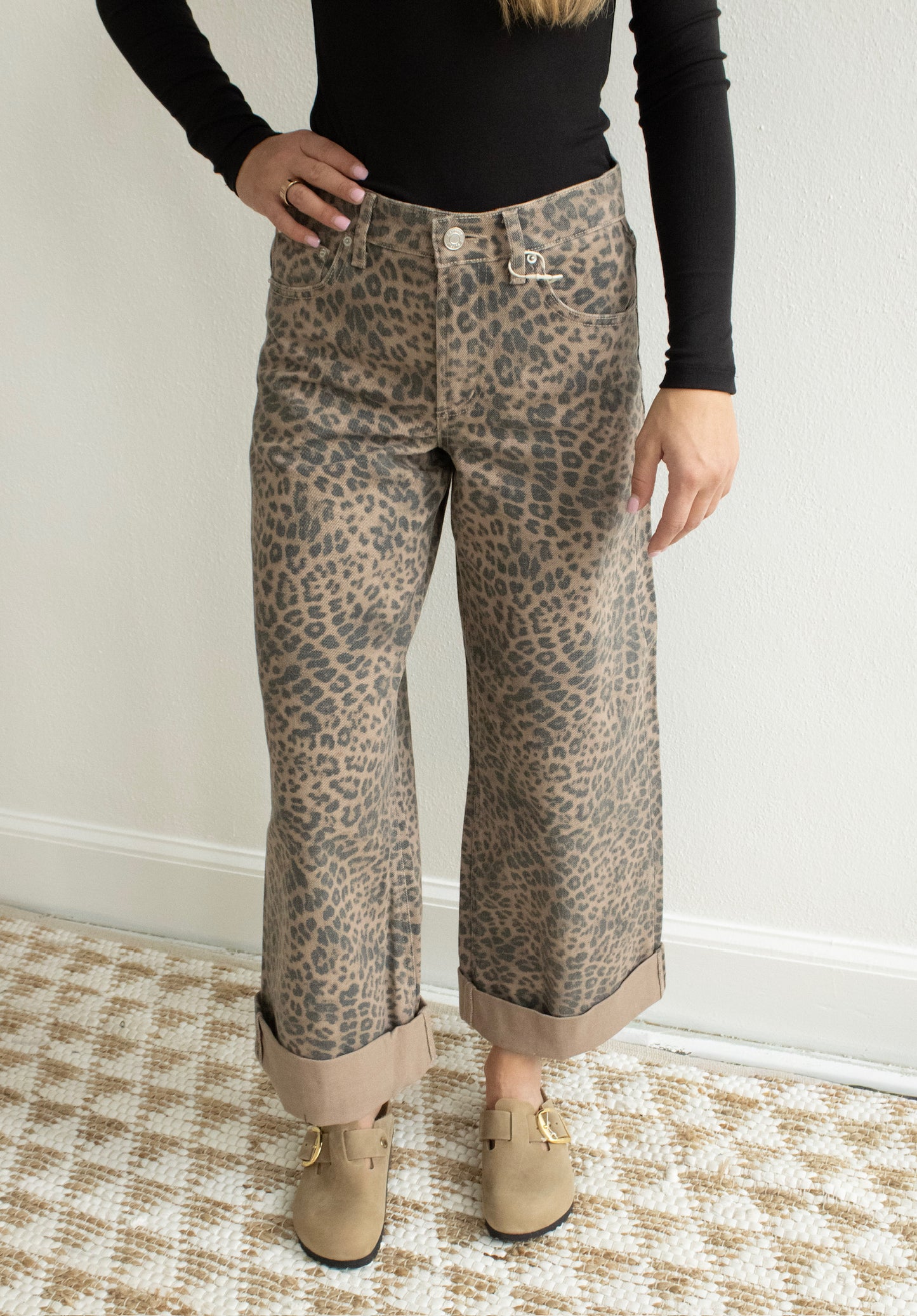 Marli Denim Leopard Pant - Desert Tan
