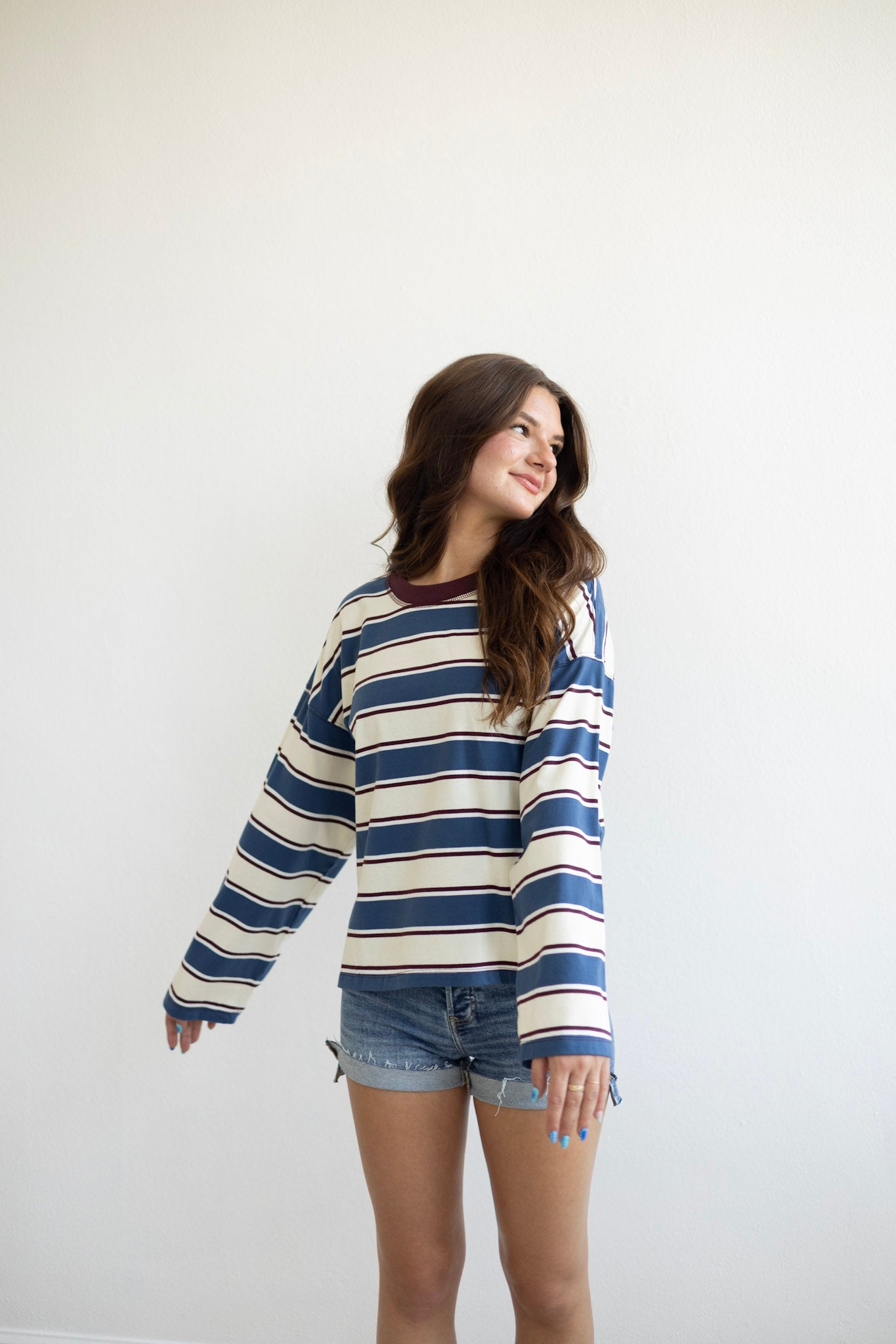 Salinas Easy LS Tee - Cove Stripe