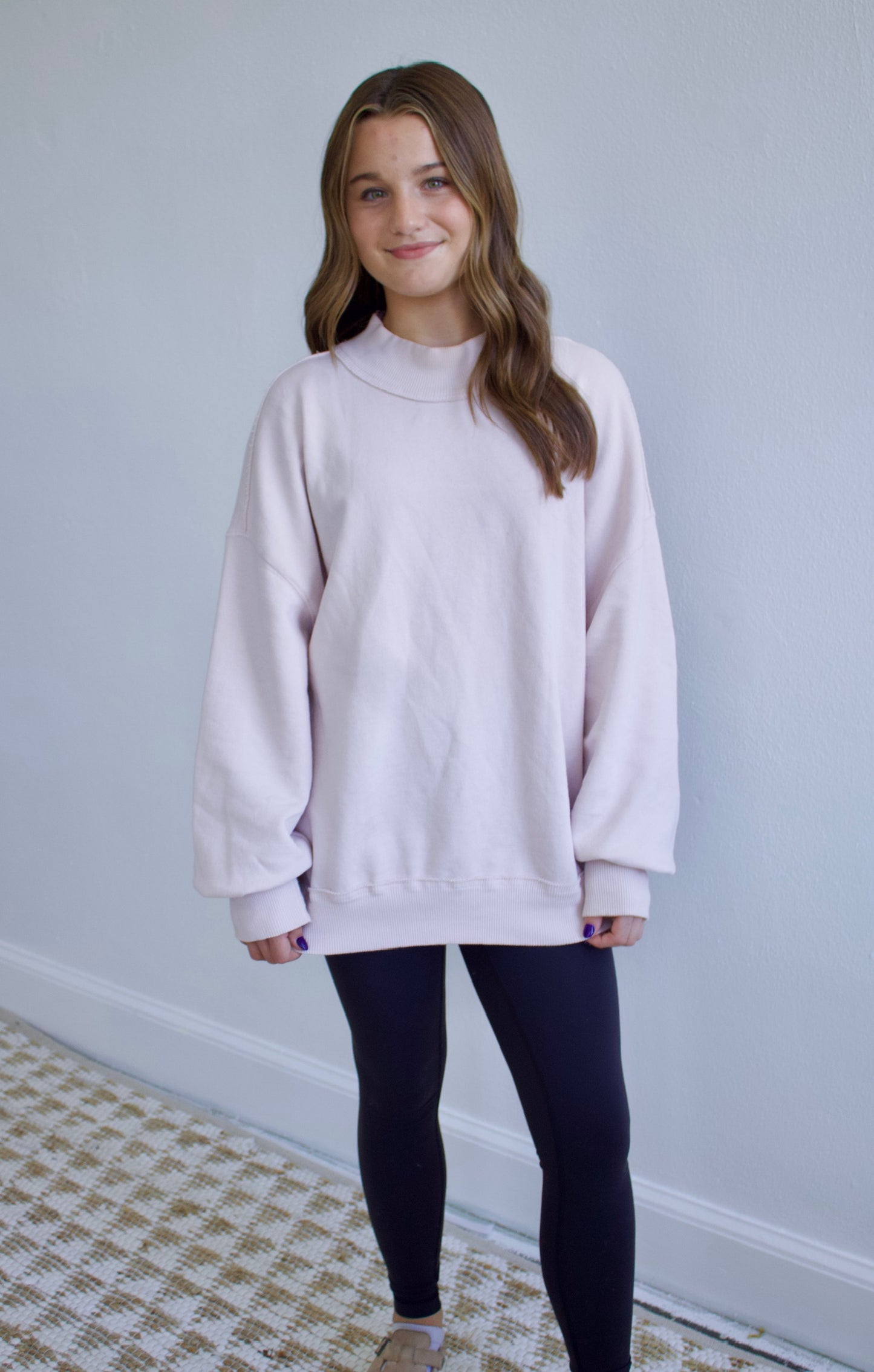 Palms Springs Turtleneck - Mauve Chalk