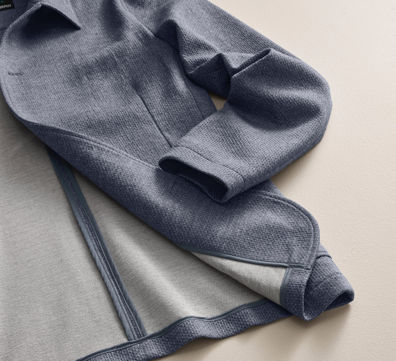 XC FLEX KNIT FULL BUTTON BLAZER - Blue