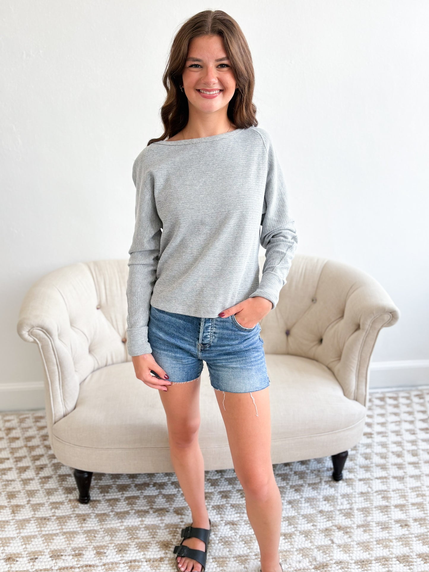 Jess LS - Heather Grey