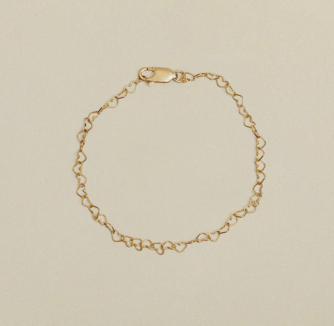 Heart Chain Bracelet - Gold Filled