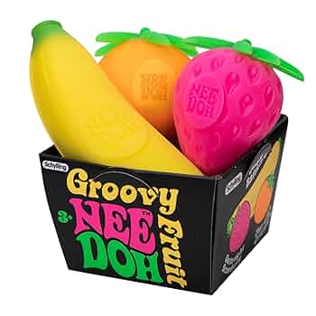 NeeDoh Fruit Basket Fluff- Filled Squeeze Toy