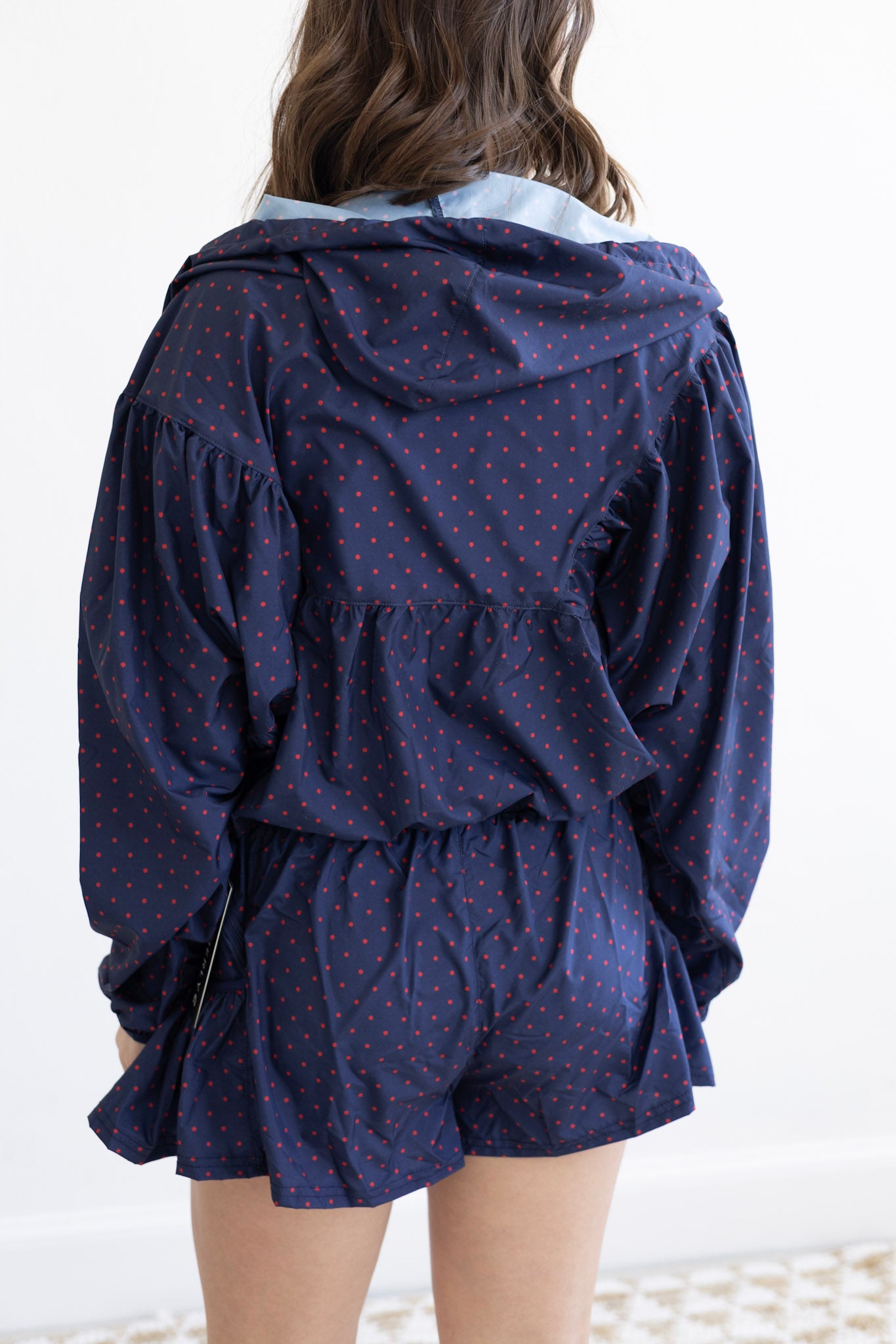 Navy Polka Dot Lightweight Jacket
