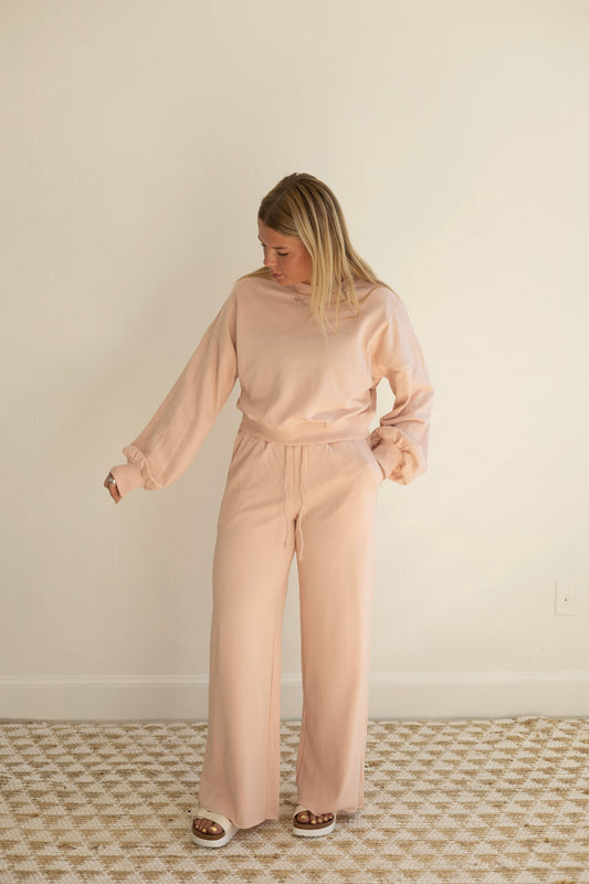 Pink Pullover/Wide Leg Pant Set
