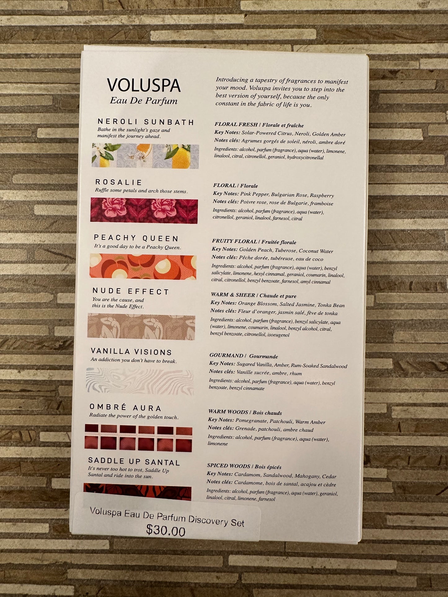 Voluspa Eau De Parfum Discovery Set