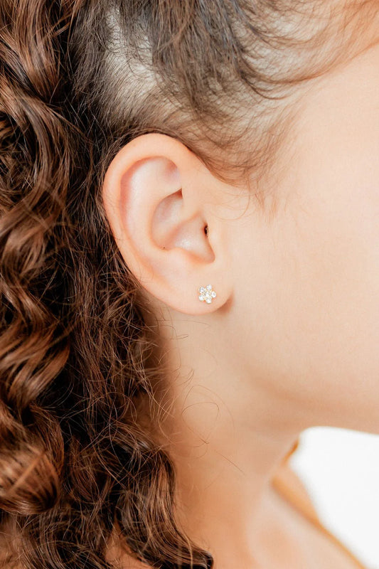 Lyla Flower Clear Studs