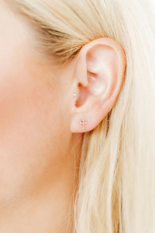 Clara Cross Studs
