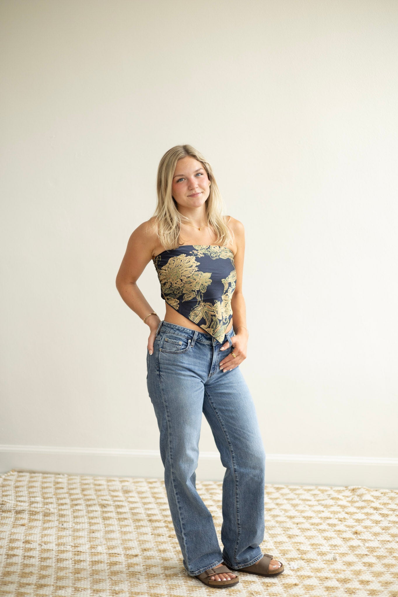 Paisley Satin Bandana Top