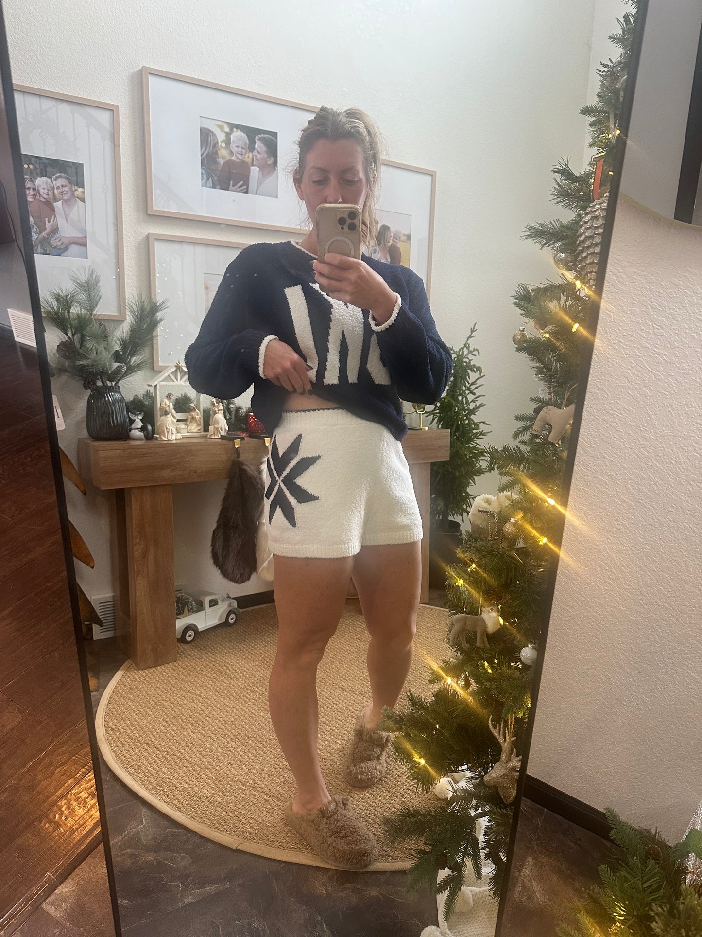 Fairisle Plush Short - Vanilla Ice