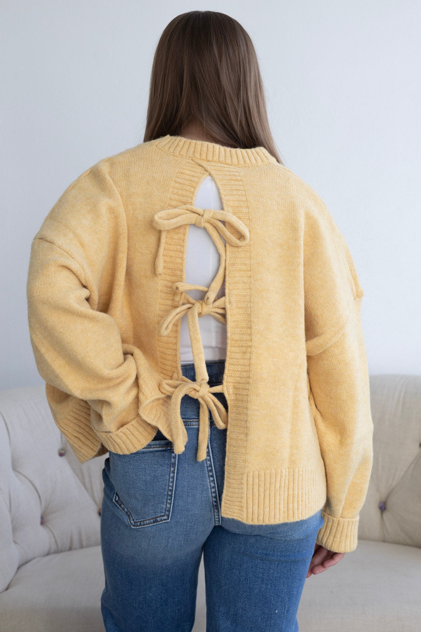 Marigold Tie-Back Sweater